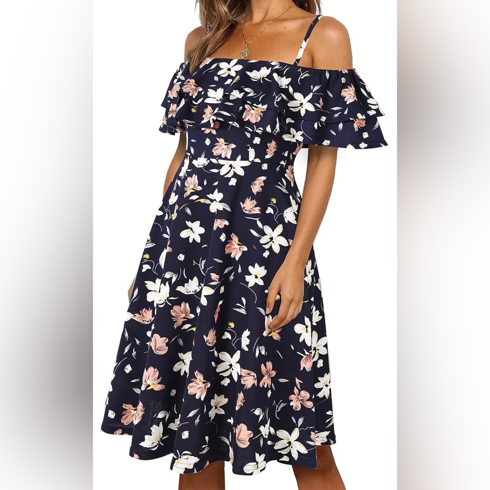 Spaghetti Strap Ruffle A-Line Sundress - XL - NWT